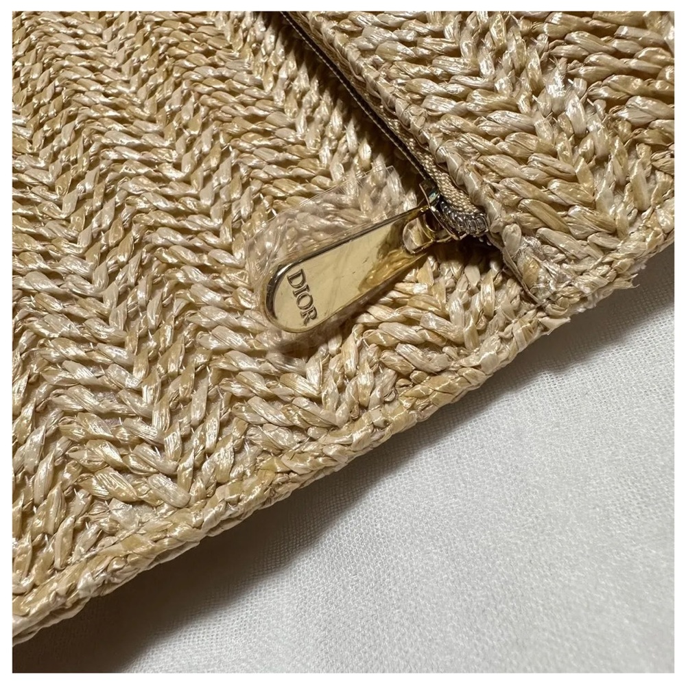 Christian Dior Novelty Clutch Pouch 2023 Summer Rattan Beige Limited Edition - Picture 6 of 7